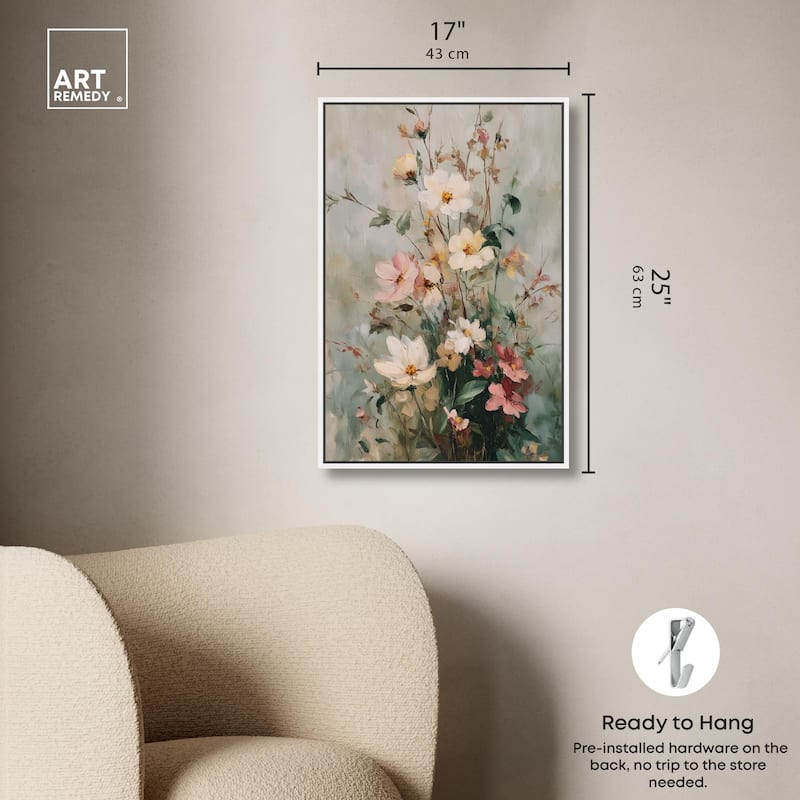 Vintage White Whispers Canvas by Art Remedy