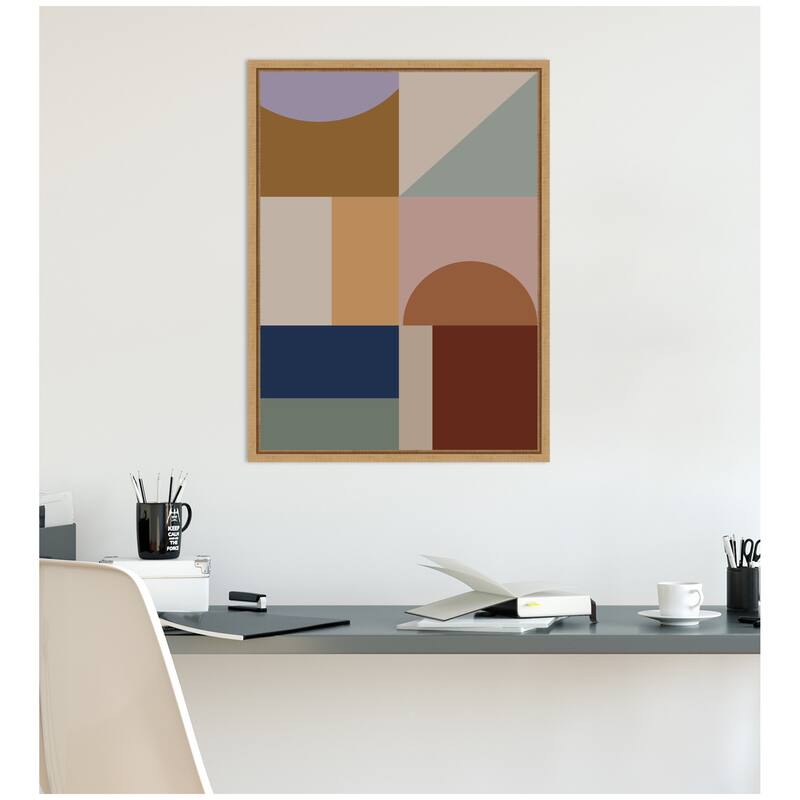 Kate and Laurel Modern Bohemian Pattern 2 by The Creative Bunch Studio Framed Canvas Wall Art Print