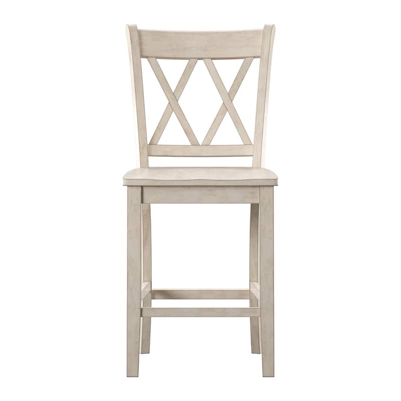 Eleanor X-Back Wood Counter Chairs (Set of 2) by iNSPIRE Q Classic