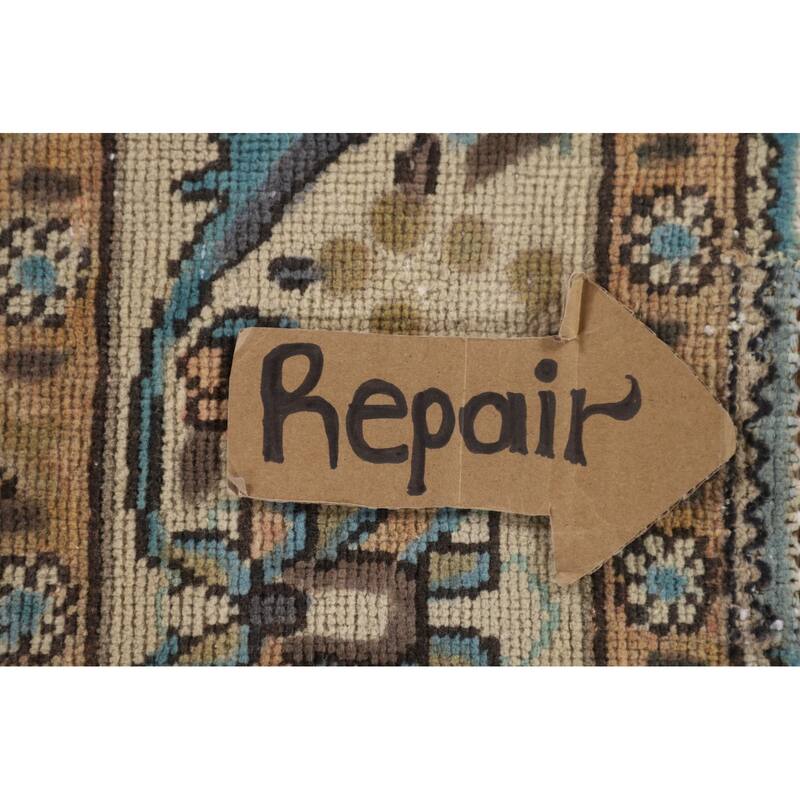 Tabriz Persian Vintage Rug Hand-Knotted Traditional Wool Carpet - 6'5"x 9'7"