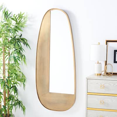 SAFAVIEH Kenia 57-inch Oval Antique Brass Mirror - 23" W x 2" D x 56.8" H - 23Wx2Dx57H