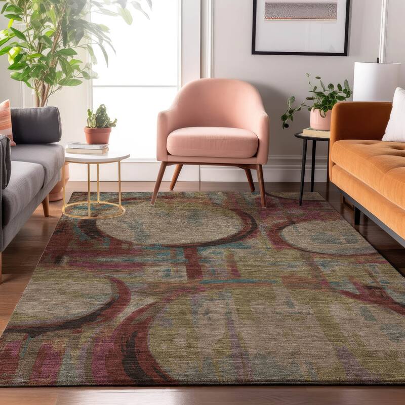 Premium Washable Super Soft Contemporary Casual Mayfield Rug - Taupe - 9' x 12'