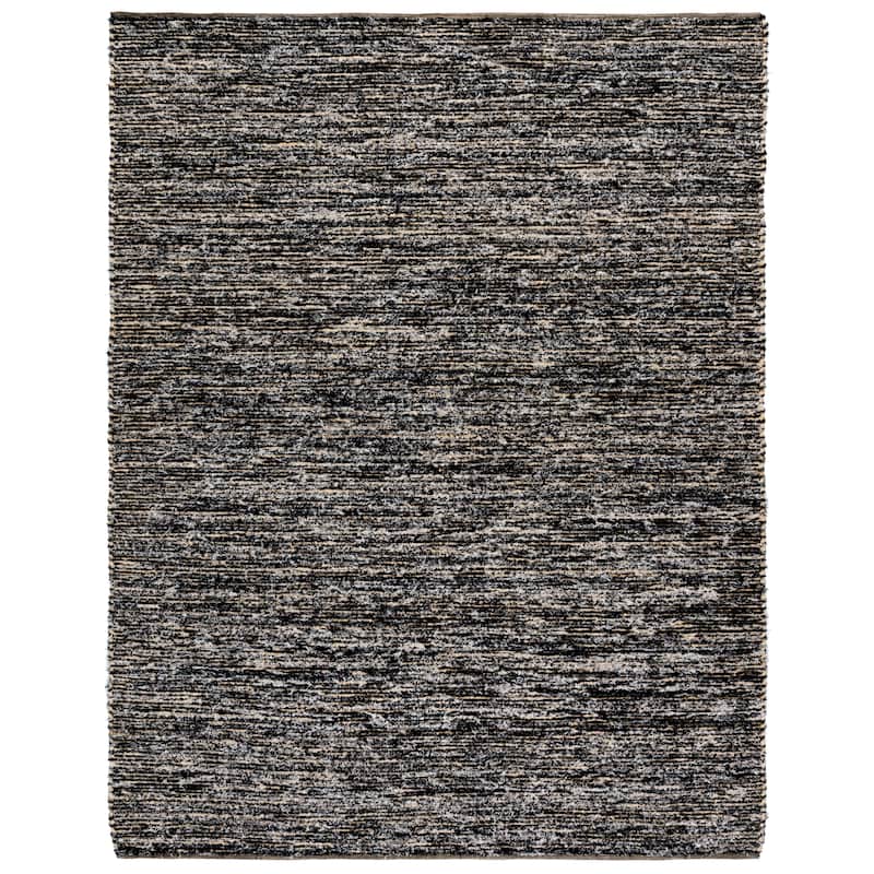SAFAVIEH Handmade Montauk Latika Cotton Rug - 8' x 10' - Beige/Black