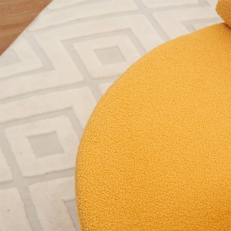 Teddy Fabric Swivel and Storage Chair w/ Back Cushion for Living Room