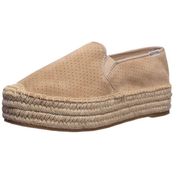 Shop Soludos Womens Platform Leather Round Toe Casual Espadrille