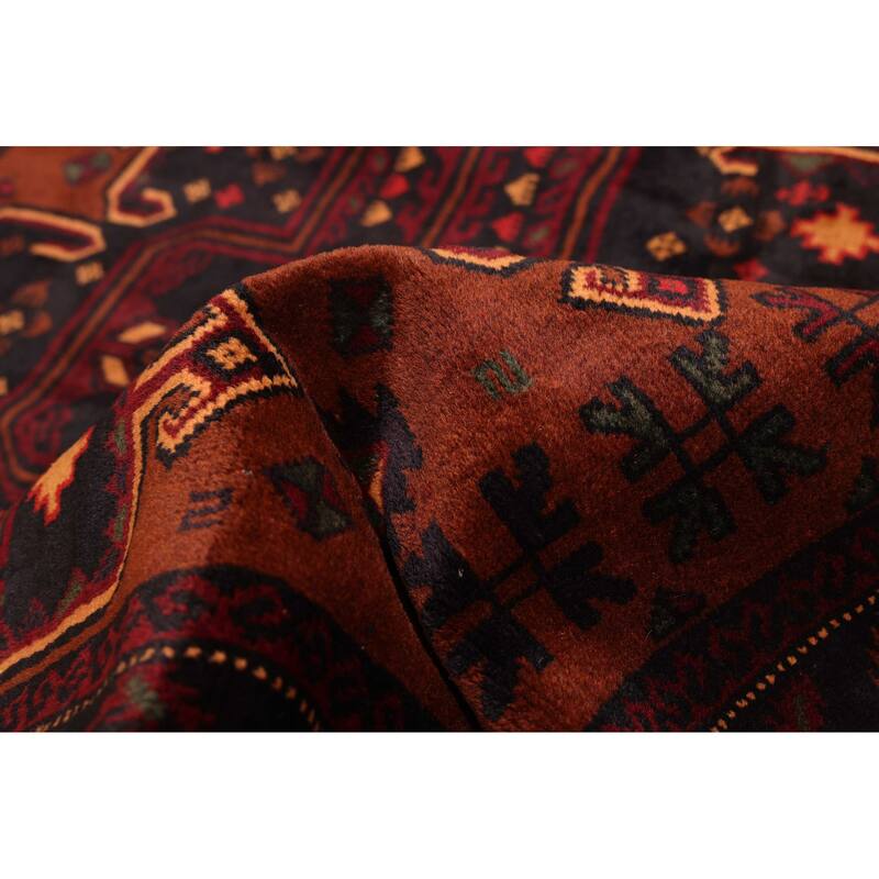 ECARPETGALLERY Hand-knotted Teimani Brown, Burnt Orange Wool Rug - 3'11 x 7'8