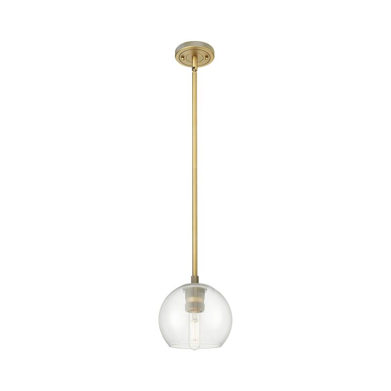 Innovations Lighting 434-1S-6-6 Crown Point Pendant Crown Point 6" - Brushed Brass / Clear