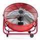 preview thumbnail 3 of 2, VieAir 24 Inch Commercial Floor Drum Fan in Red