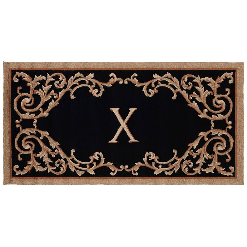 SAFAVIEH Handmade Monogram Efrosina Casual Rug - 3' x 6' - Black - X