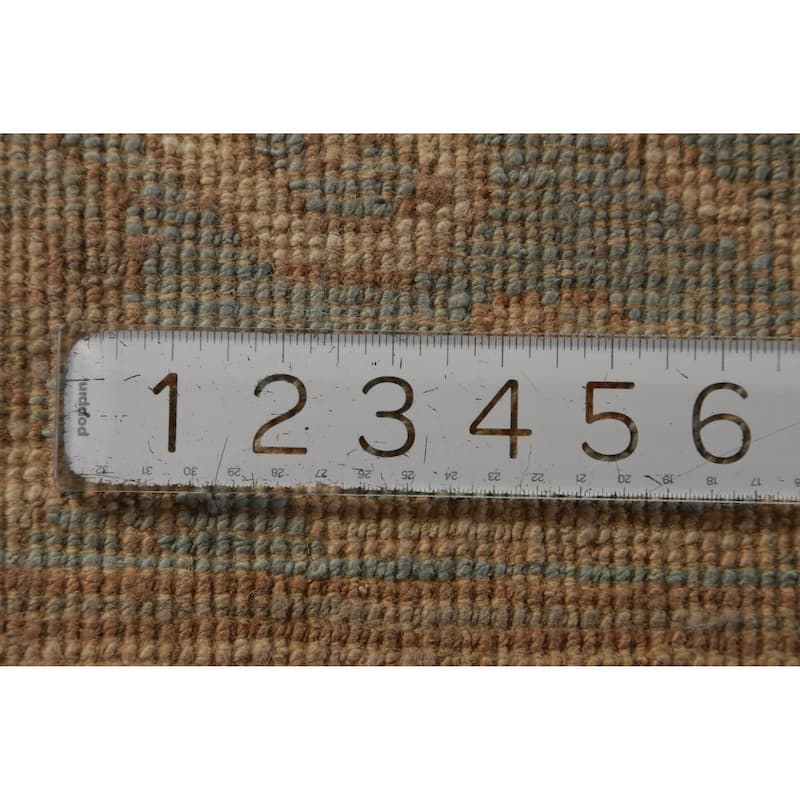 Hand Knotted Oriental 100% Wool Carpet Transitional Medallion Navy Blue & Blues Oushak Area Rug - 13' 7'' X 10' 0''