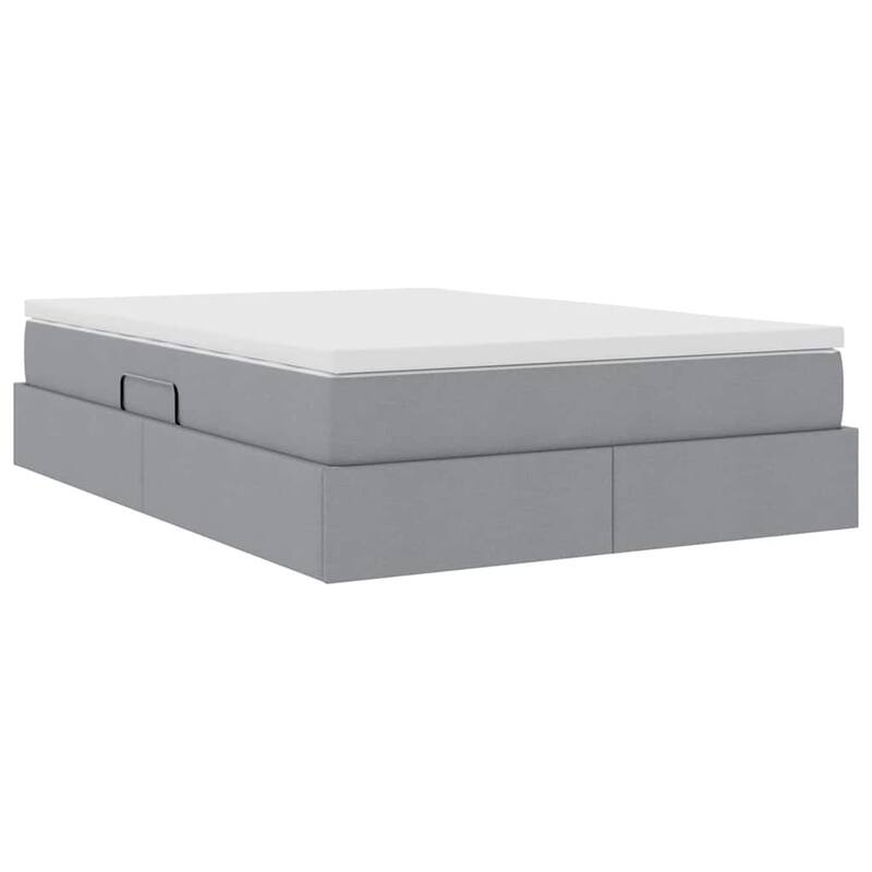 vidaXL Storage Bed with Mattress in Polyester