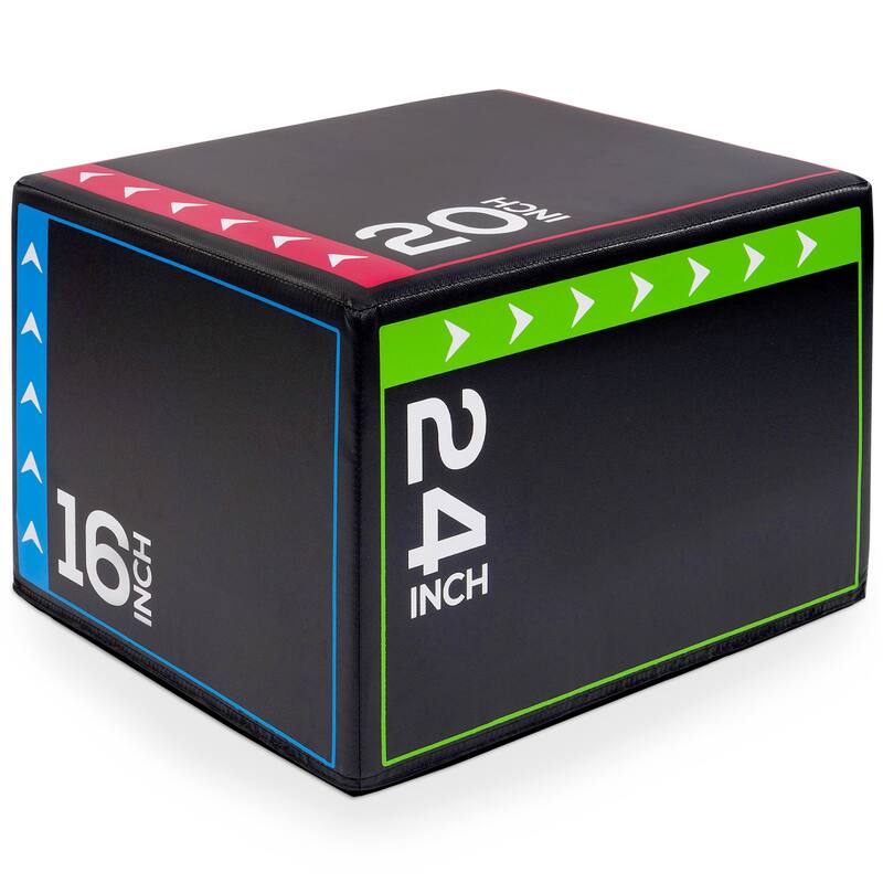 BalanceFrom Fitness 60 Pound Versatile 3-in-1 Plyometric Jumping Exercise Box - 20 x 24 x 16 inch (10lbs)