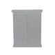 Glitzhome 24"H Gray Bathroom Storage Wall Cabinet with Double Doors