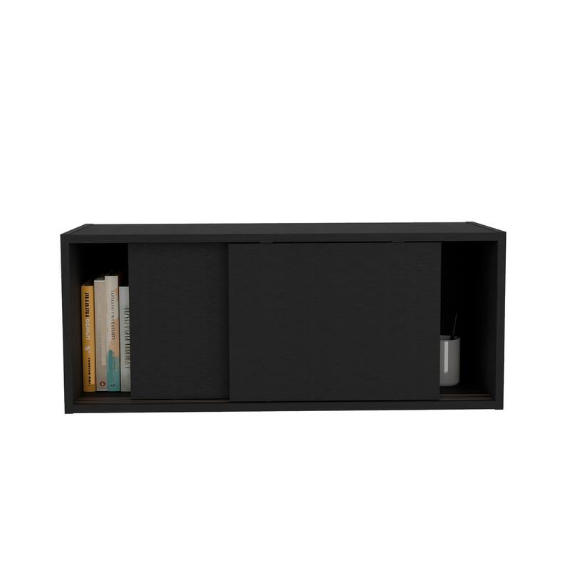 Wall Cabinet with Sliding Doors , Wall Shelf, Storage Cabinet, Bedroom, Office, Living Room, Garage