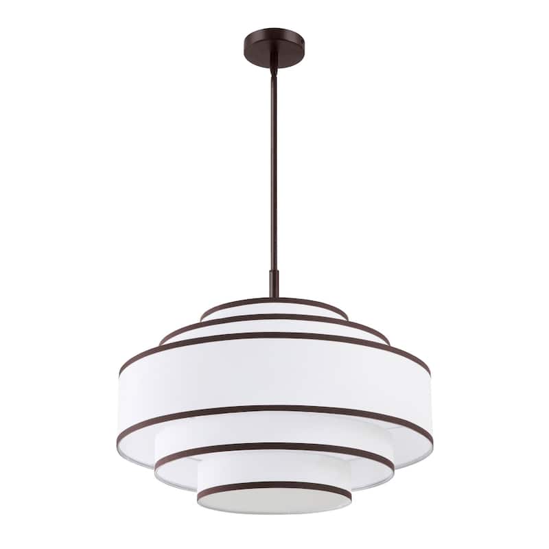 GetLedel 24" Modern 5-Light Dimmable Tiered Drum Chandelier