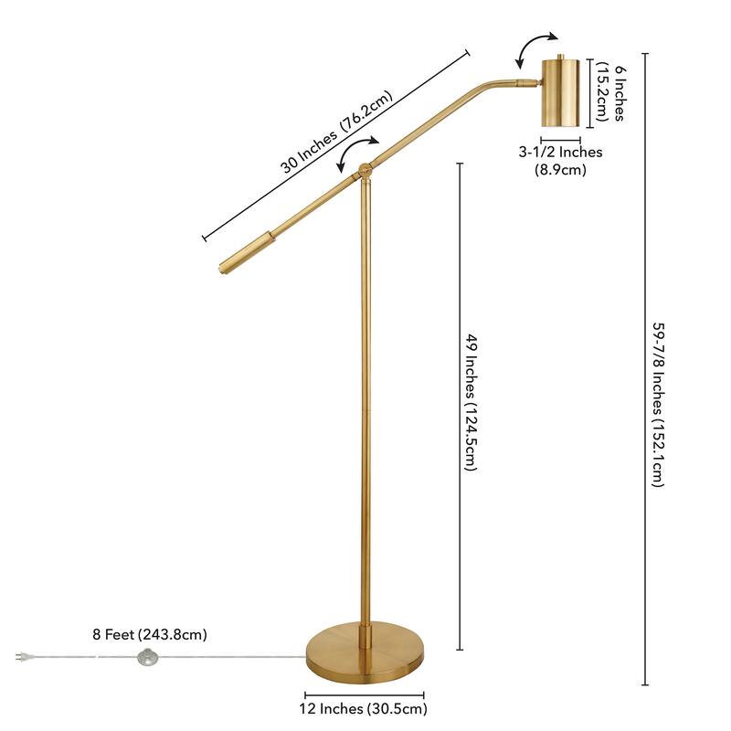 Willis Pharmacy Floor Lamp with Boom Arm