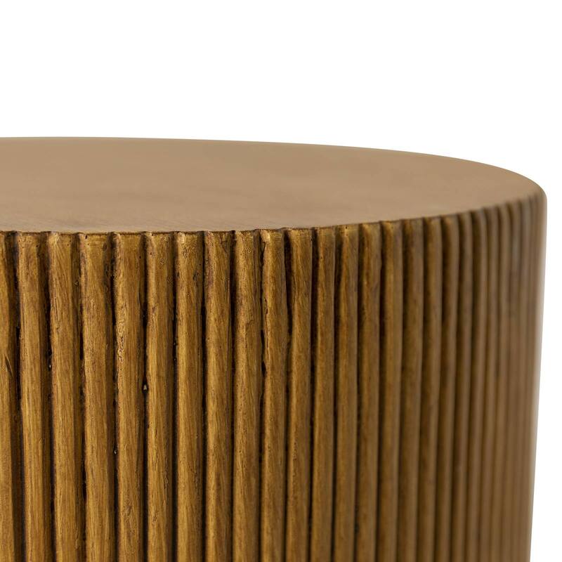Eden 14-Inch Wide Round Side Table in Fiberstone Accent End Table for Indoor and Outdoor