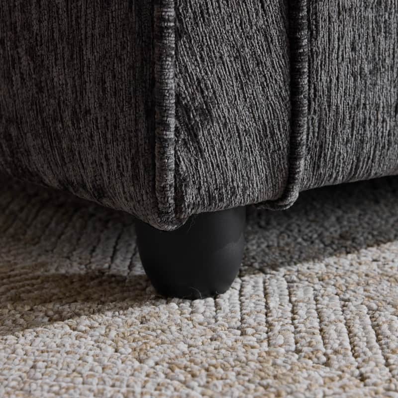 Chenille Loveseat With Floral Arms For Living Room