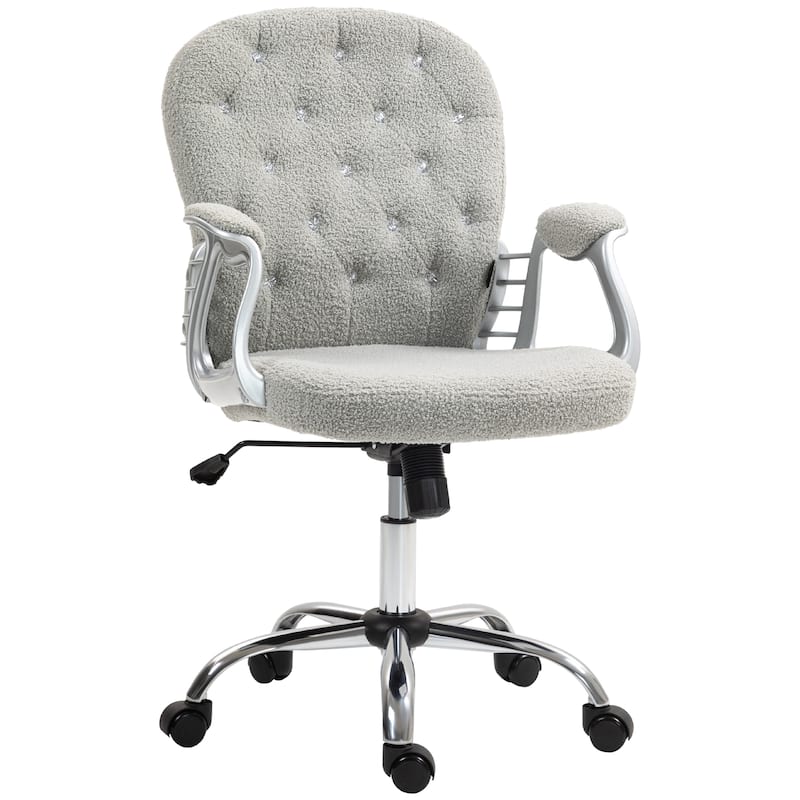 Teddy Swivel Home Office Chair w/ Padded Armrests,Adjustable Height