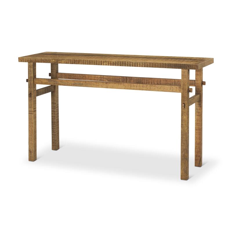 Rosie Small Blonde Wood Console Table - Medium Brown