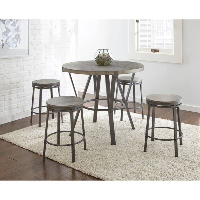 Steve Silver Perry Grey Counter Height Swivel Stool (Set of 2)