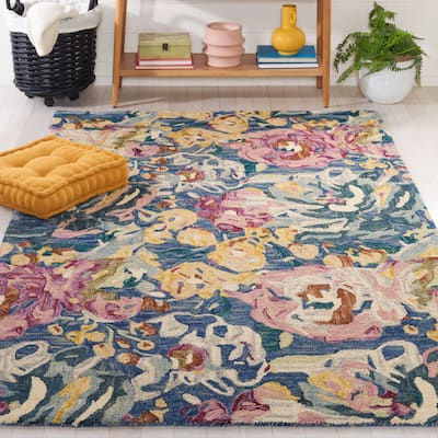 SAFAVIEH Handmade Blossom Stavroula French Country Floral Wool Rug