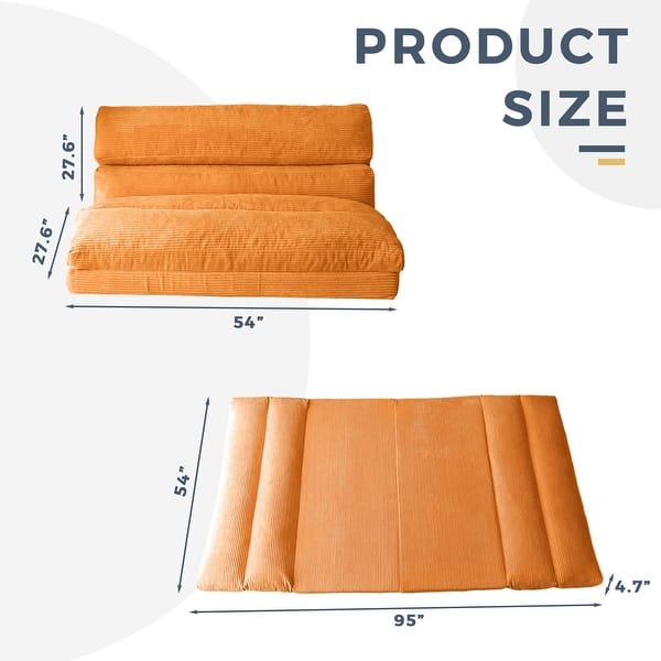 dimension image slide 24 of 26, Folding Sofa Bed,Sleeper Sofa Chair Bed Upholstered Sofa Couches