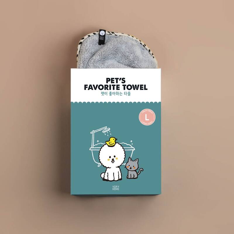 PET’S FAVORITE TOWEL, Premium High Quality Microfiber Pet Towel, Ultra-Absorbent, Quick Drying Towel, White, Made in Korea