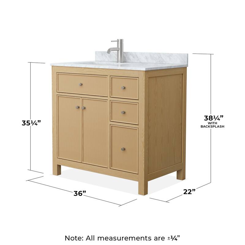 Wyndham Collection WCF9292-36S-CMUNSMXX Pendry 36" Free Standing