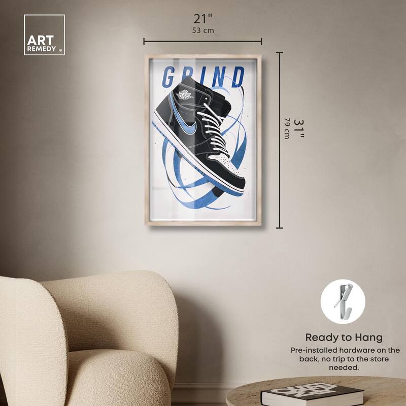 Blue Ribbon Sneaker Shadowbox by Art Remedy