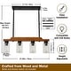 preview thumbnail 43 of 67, Farmhouse Linear Chandelier Rustic Wood Kitchen Island Lighting Dining Room Pendant Light Fixture with Seeded Glass Shade