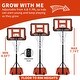 preview thumbnail 3 of 5, Height Adjustable Basketball Hoop,Portable Basketball Goal System
