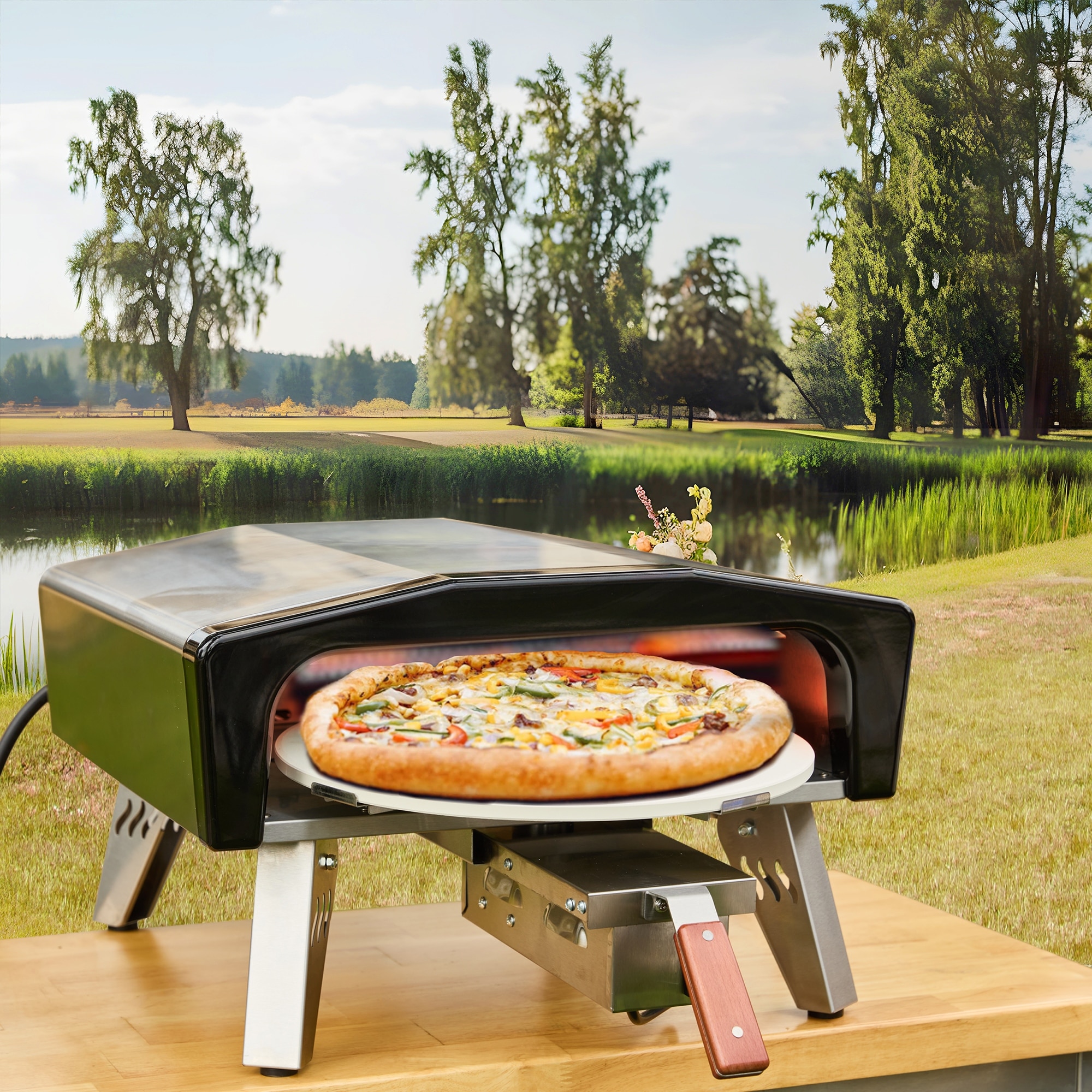Portable Propane Gas Pizza Oven With Foldable Legs for Patio Garden Bed Bath Beyond 36483826