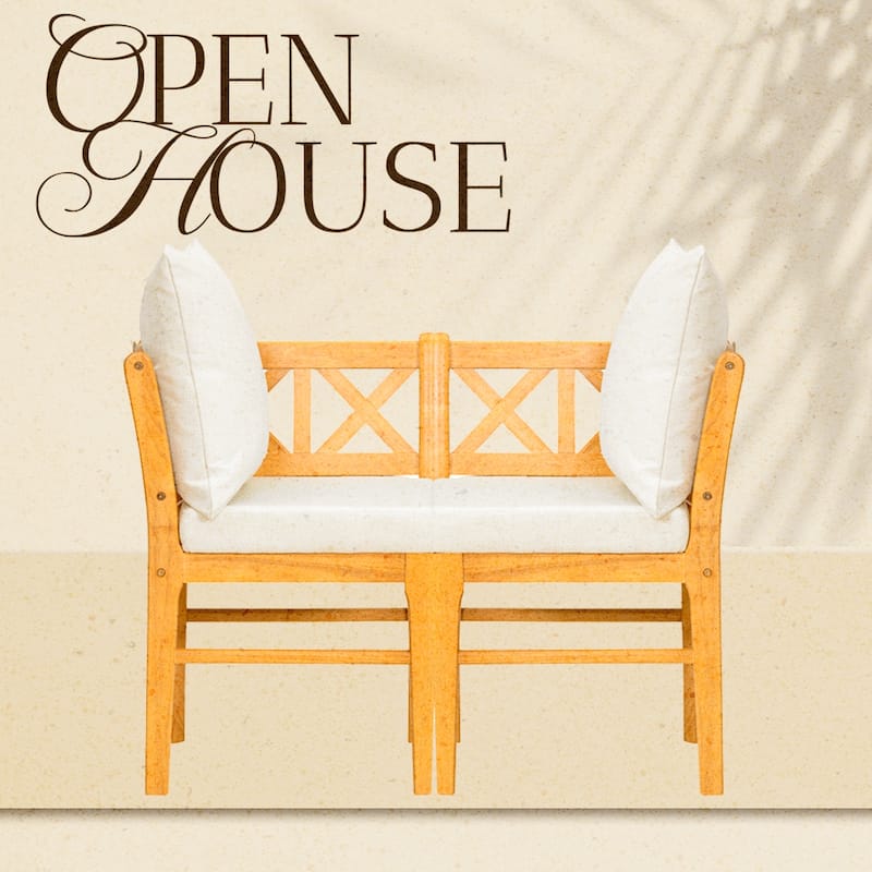 Farmhouse Modern Dining Corner-Solid Wood Legs, Chairs Set of 2