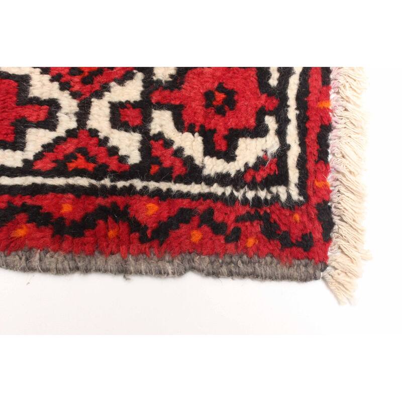 ECARPETGALLERY Hand-knotted Baluch Red Wool Rug - 3'11 x 5'11