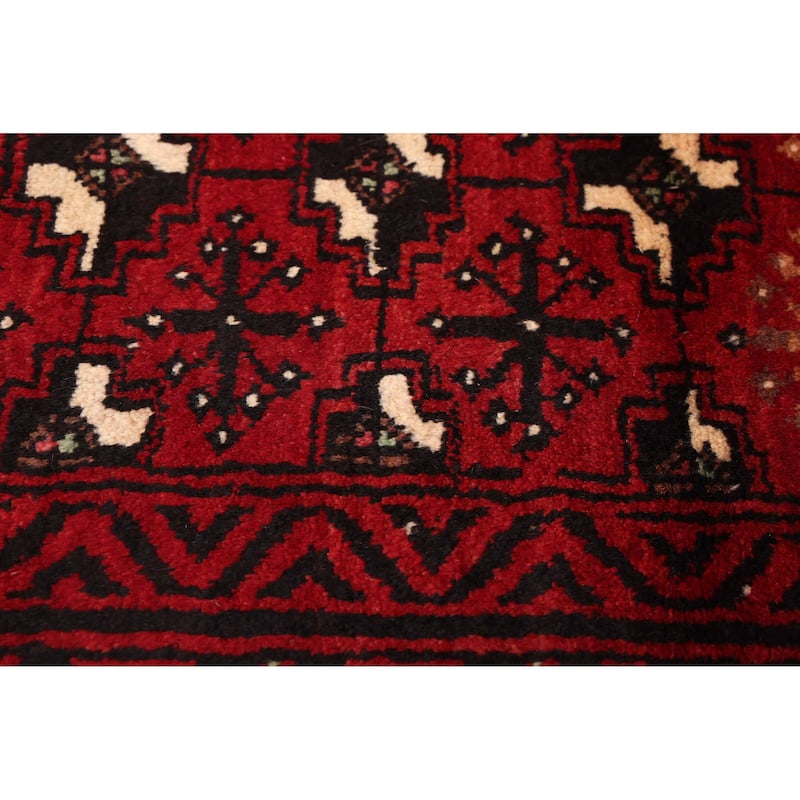 ECARPETGALLERY Hand-knotted Teimani Red Wool Rug - 3'8 x 6'10