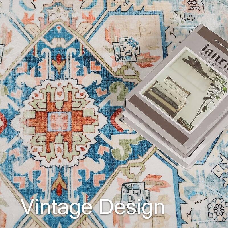 5x7 Rugs for Living Room, Soft Non-Slip Washable Area Rugs - 5x7
