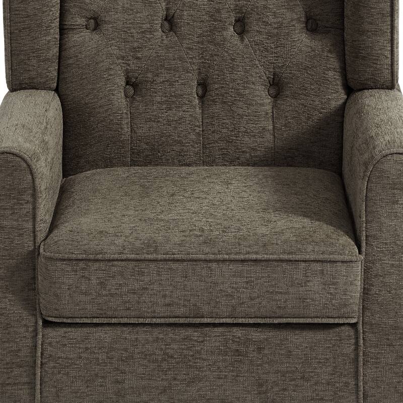 Button-Tufted Accent Club Chair Wingback Armchair Set of 2
