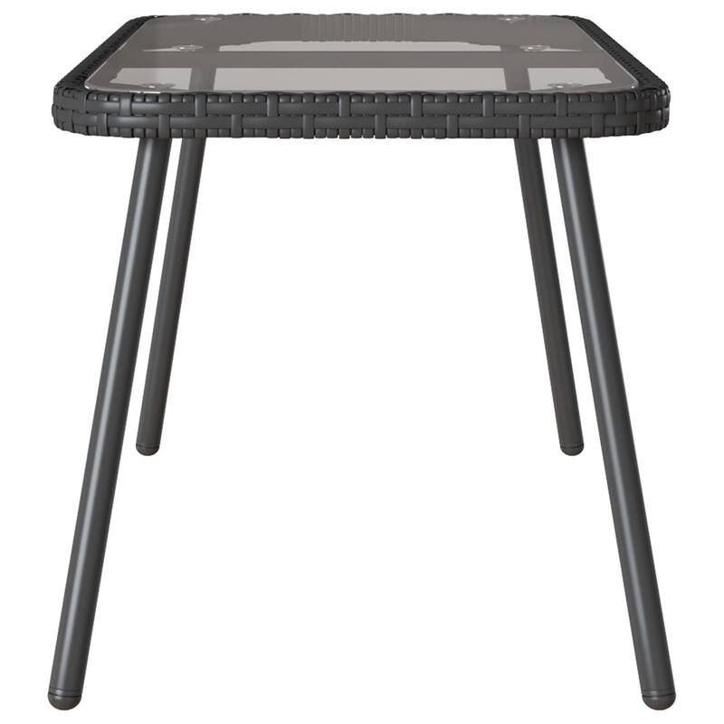Rectangular Poly Rattan Coffee Table - 35.4 x 17.7 x 16.9 in