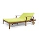 preview thumbnail 2 of 33, Perla Acacia Wood Double Chaise Lounge by Christopher Knight Home