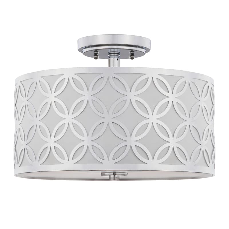 SAFAVIEH Lighting Vita 3-Light Gold Leaf Flush Mount - 15" x 15" x 10.5" - 15Wx15Dx11H