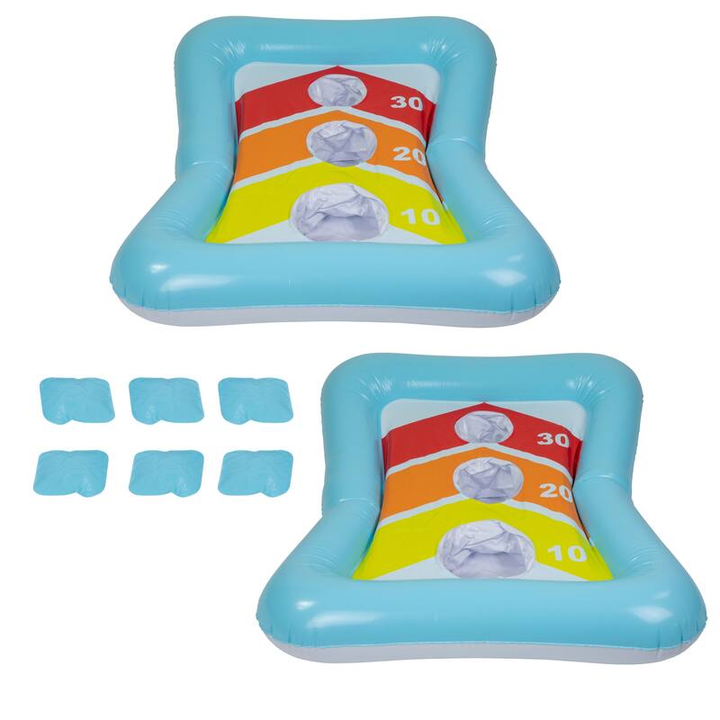Inflatable Bean Bag Toss Swimming Pool Game - N/A