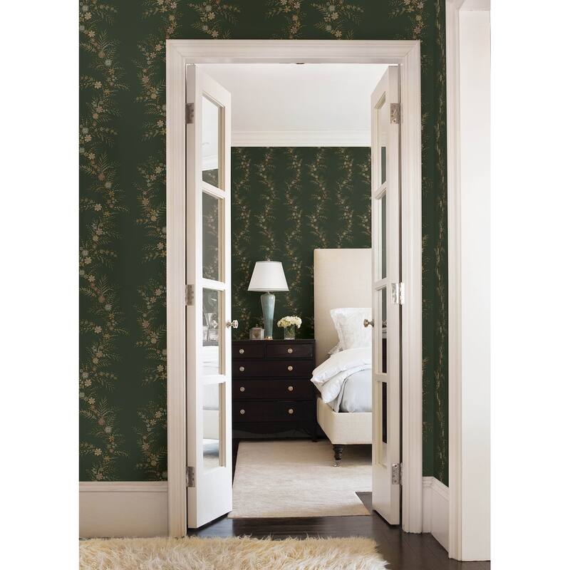 Chris Loves Julia x NuWallpaper Posy Spruce Peel and Stick Wallpaper