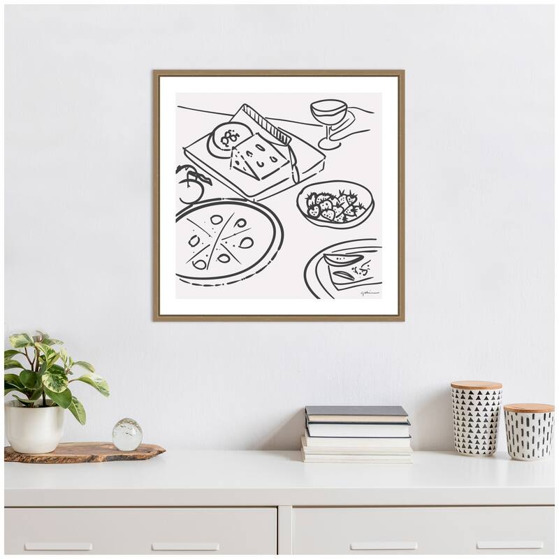 Kate and Laurel Dinner Club by Gabrielly Guedes Framed Canvas Wall Art Print