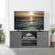 54" Faux Raw Wood TV Stand for 60" TVs - 54" in Width - Grey