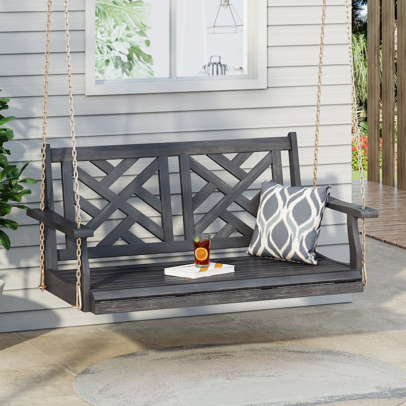 Acacia Wood Porch Swing