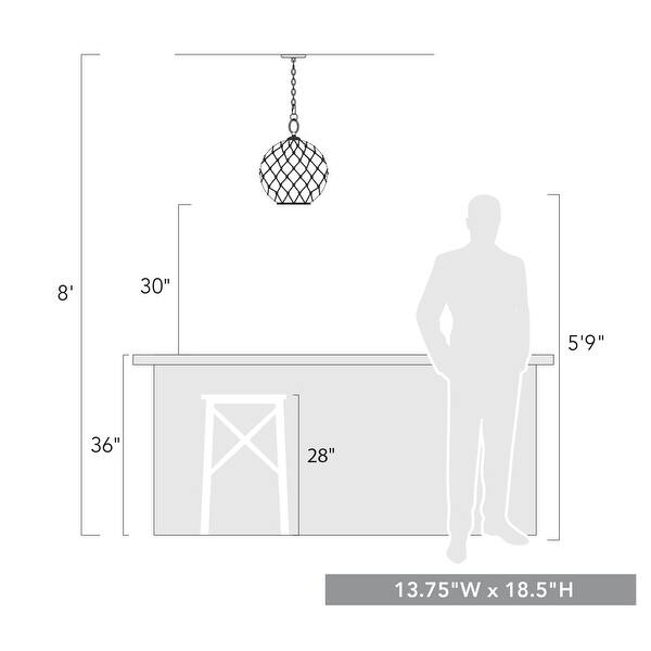slide 2 of 5, Haddoc Medium Pendant - 16x18.5"
