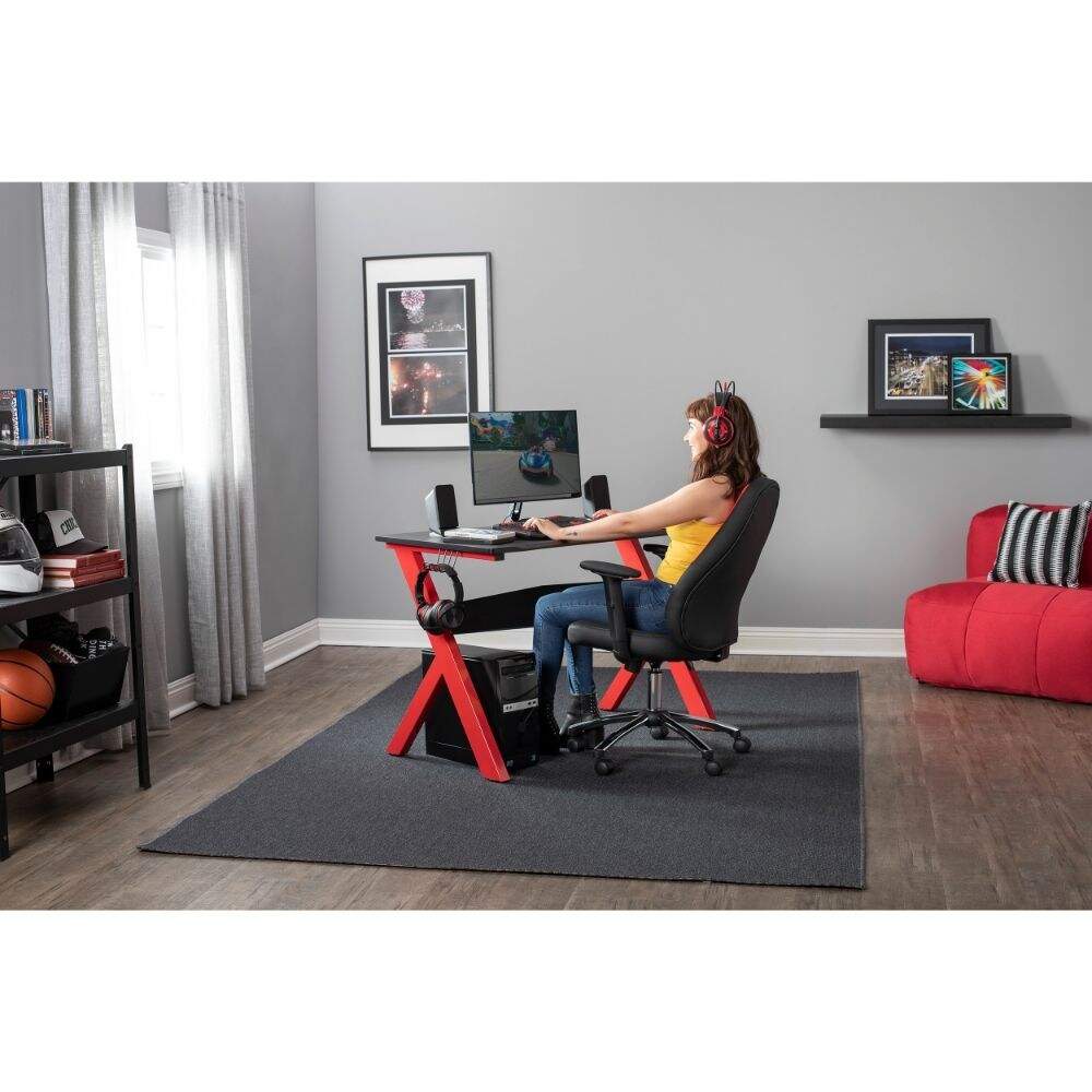 Shop Offex Gaming Overlord Pc Gamer Computer Desk With Textured