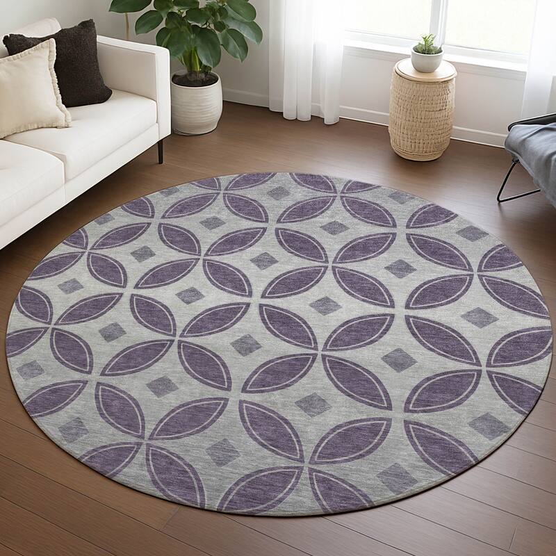 Machine Washable Indoor/ Outdoor Modern Gia Chantille Rug