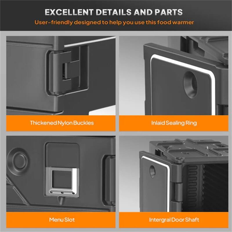 82 QT Insulated Food Pan Carrier with Lockable Wheels